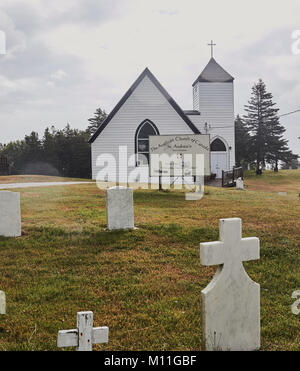 St Andrew's Anglican Church, Neil's Harbour, île du Cap-Breton, Nouvelle-Écosse, Canada Banque D'Images