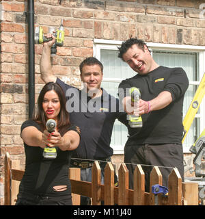 Craig phillips, Lisa appleton et Mario marconi posing together Banque D'Images