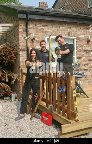 Craig phillips, Lisa appleton et Mario marconi posing together Banque D'Images