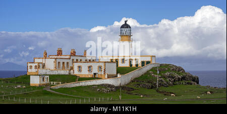 Neist Point Lighthouse sur l'île de Skye, Hébrides intérieures, Highlands, Scotland, UK Banque D'Images