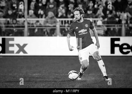 Juan Mata à boule (milieu offensif) En match 1/8 de finale de la Ligue Europa entre 'FC Rostov" et "Manchester United", 09 mars 2017 à Rost Banque D'Images