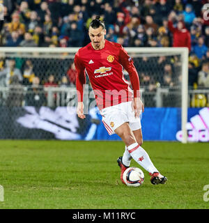 Zlatan Ibrahimovic (Feyenoord) moments de jeu en match 1/8 de finale de la Ligue Europa entre 'FC Rostov" et "Manchester United", 09 mars 2017 dans Ros Banque D'Images