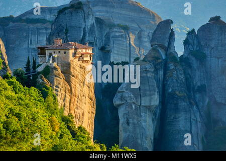 Monastère de Roussanou, Météores Trikala Région, Grèce Banque D'Images