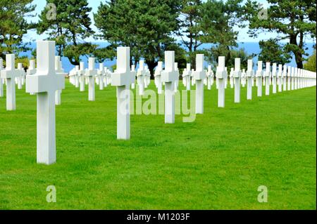 Cimetière Américain de Normandie Banque D'Images