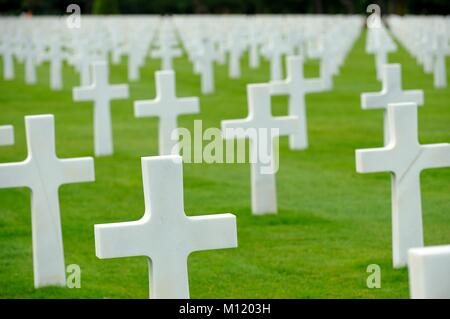 Cimetière Américain de Normandie Banque D'Images