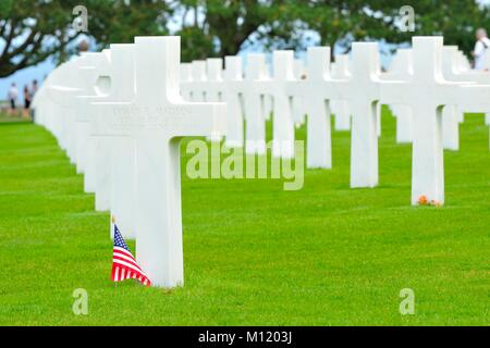 Cimetière Américain de Normandie Banque D'Images