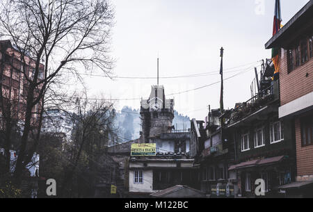 Les rues de la ville, Darjeerling, Inde Banque D'Images