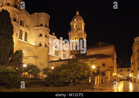 Malaga Andalousie Espagne cathédrale Santa Iglesia Catedral Basílica de la Encarnación Banque D'Images