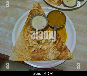 Spécialité du sud de l'Inde de masala dosa Banque D'Images