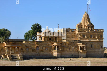 Amar Sagar Jain temple, Jaisalmer, Rajasthan, India Banque D'Images