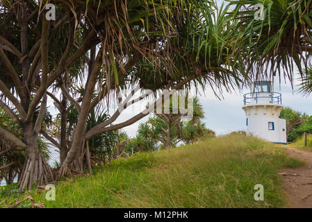 Tête de Fingal, NSW, Australie- Décembre 22, 2017 : Fingal Head Lighthouse, érigé en 1872 et construit en pierre et peint en blanc en Nouvelle Galles du Sud, Austr Banque D'Images