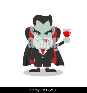 Personnage vampire Dracula ,cartoon vector Banque D'Images