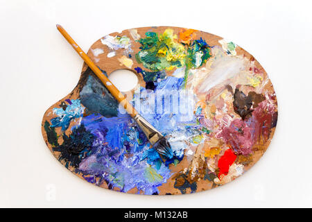 Multi-couleur vibrante de peinture huile artistes Banque D'Images