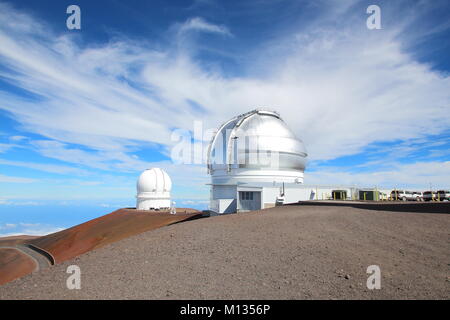 Télescopes sur le Mauna Kea, à Hawaï Banque D'Images