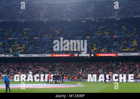 Barcelone, Espagne. 25 janvier, 2018. Copa del Rey football, quart de finale, match retour contre l'Espanyol Barcelone, Camp Nou ; Credit : UKKO Images/Alamy Live News Banque D'Images