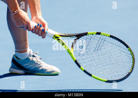 Melbourne, Australie, le 26 janvier 2018 : la joueuse de tennis danoise Caroline Wozniacki en action au cours de sa demi-finale l'Open d'Australie 2018 à Melbourne Park. Crédit : Frank Molter/Alamy Live News Banque D'Images