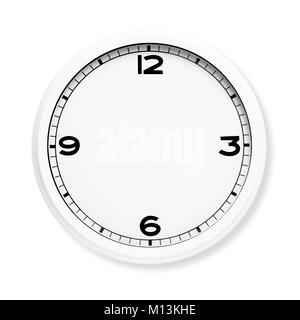 Horloge sans les mains isolé sur fond blanc. La montre a quatre chiffres. Vintage style. Idéal pour les concepts. Banque D'Images