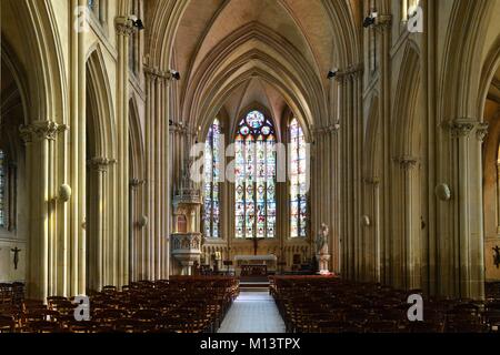 France, Calvados, Pays d'Auge, Villers sur Mer, église St Martin Banque D'Images