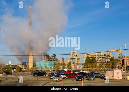 Canada, Province de Québec, Région de l'Abitibi-Témiscamingue, Rouyn-Noranda, Glencore Canada, fonderie Horne, fonderie de cuivre Banque D'Images