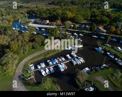 France, Gironde, bassin d'Arcachon, Biganos, le port Banque D'Images