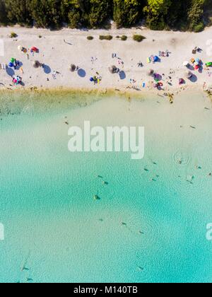 La Croatie, Dalmatie du Nord, de la côte dalmate, archipel de Zadar, l'île de Dugi Otok, Sakarun beach (vue aérienne) Banque D'Images