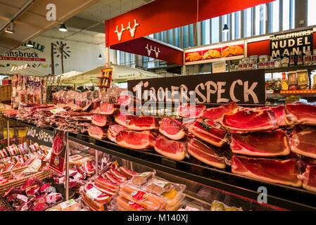 Autriche, Tyrol, Innsbruck, Innsbruck Markthalle, marché couvert Banque D'Images