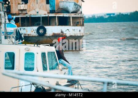 Le lac Victoria, Kisumu, Kenya, port d'Afrique de l'Est Banque D'Images