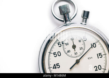 Chronomètre isolé sur un fond blanc, y compris l'espace de copie. Banque D'Images