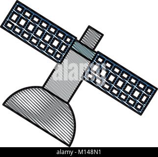 Antenne satellite terrestre vecteur icône illustration design Illustration de Vecteur