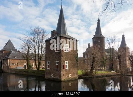 Kasteel Hoensbroek Château Hoensbroek, watercastle, dans le sud de la Hollande, Heerlen, Hoensbroek, province de Limbourg, Pays-Bas Banque D'Images