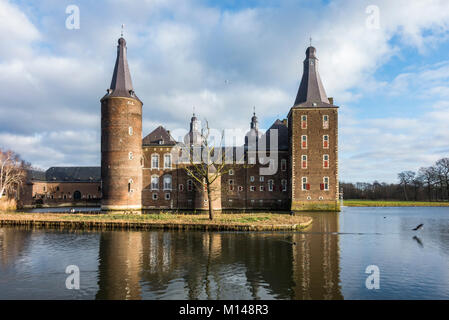 Kasteel Hoensbroek Château Hoensbroek, watercastle, dans le sud de la Hollande, Heerlen, Hoensbroek, province de Limbourg, Pays-Bas Banque D'Images