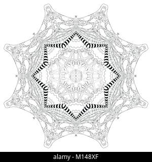 Livre de coloriage adultes vecteur de textures. La conception de l'art peint à la main. Anti-stress adultes page à colorier. Noir et blanc illustration dessiné à la main pour la coloration bo Illustration de Vecteur