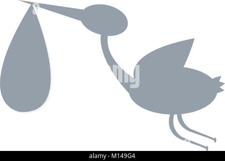 Porter un bébé cigogne Illustration de Vecteur