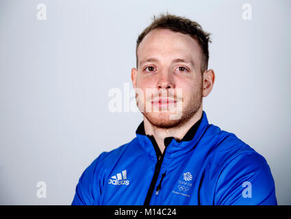 Sam Blanchett lors d'une séance en kitting à ADIDAS Stockport. ASSOCIATION DE PRESSE Photo. Photo date : mardi, 23 janvier 2018. Crédit photo doit se lire : Tim Goode/PA Wire Banque D'Images