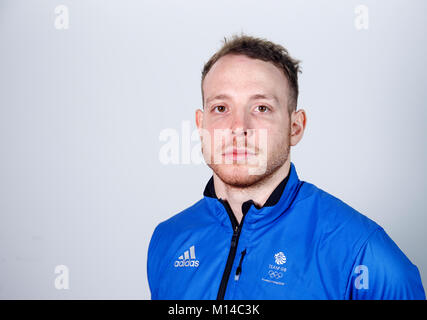 Sam Blanchett lors d'une séance en kitting à ADIDAS Stockport. ASSOCIATION DE PRESSE Photo. Photo date : mardi, 23 janvier 2018. Crédit photo doit se lire : Tim Goode/PA Wire Banque D'Images