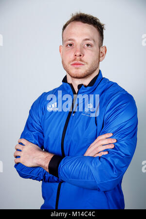 Sam Blanchett lors d'une séance en kitting à ADIDAS Stockport. ASSOCIATION DE PRESSE Photo. Photo date : mardi, 23 janvier 2018. Crédit photo doit se lire : Tim Goode/PA Wire Banque D'Images