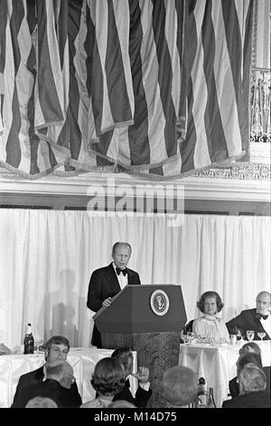 Le président Gerald Ford à Chicago Palmer House Août 1975. Banque D'Images