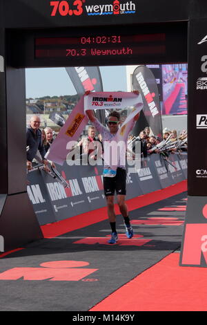 Gagnant de l'homme de fer 2017 Weymouth Banque D'Images
