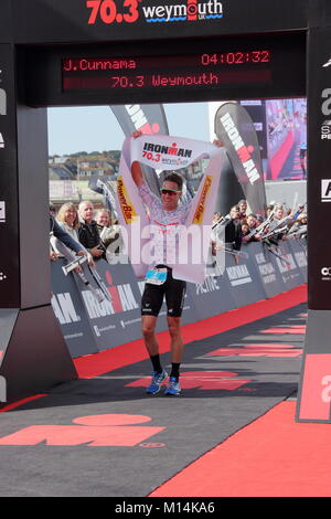 Gagnant de l'homme de fer 2017 Weymouth Banque D'Images