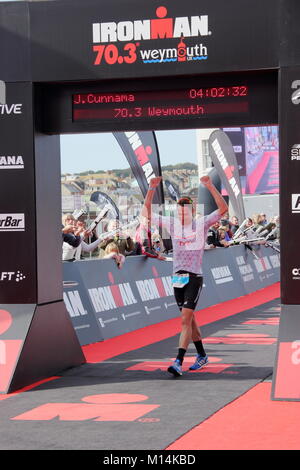 Gagnant de l'homme de fer 2017 Weymouth Banque D'Images