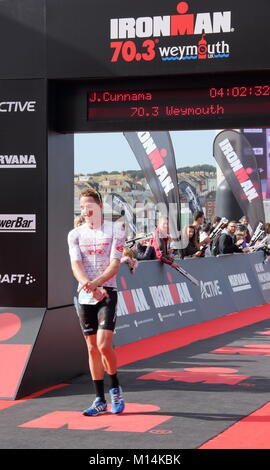 Gagnant de l'homme de fer 2017 Weymouth Banque D'Images