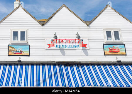 L'anguille en gelée Boutique Net Bar, Rock-a-Nore Road, Hastings, East Sussex, Angleterre, Royaume-Uni Banque D'Images