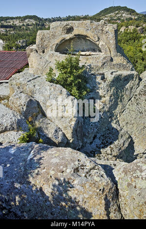 Tombeau d'Orphée en ancien sanctuaire Thrace Tatul, Kardzhali Région, Bulgarie Banque D'Images