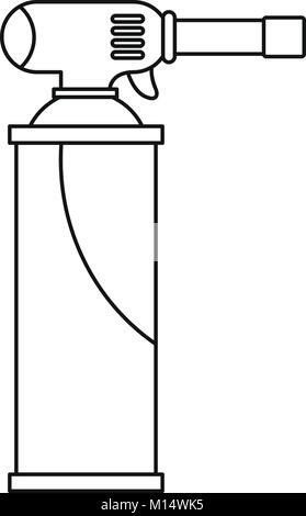 L'icône de cylindre de gaz contours Illustration de Vecteur