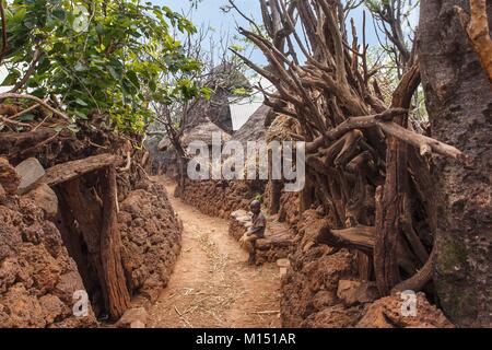 L'Ethiopie, vallée de l'Omo classée au Patrimoine Mondial de l'UNESCO, tribu Konso Konso, les villages sont classés au Patrimoine Mondial de l'humanité Banque D'Images