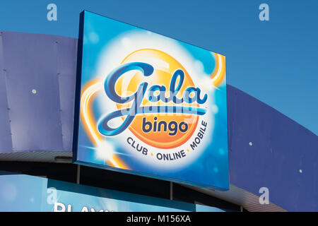 Bingo Gala, signe Possilpark, Glasgow, Écosse, Royaume-Uni Banque D'Images