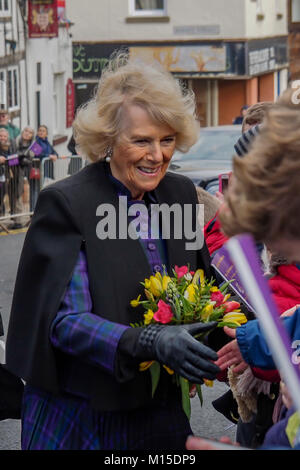 Camilla duchesse de Cornouailles, rencontrer des gens de Congleton, Cheshire 24/1/18 Banque D'Images