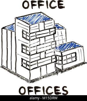 Immeuble de bureaux Conseil blanc Texte Illustration Illustration de Vecteur