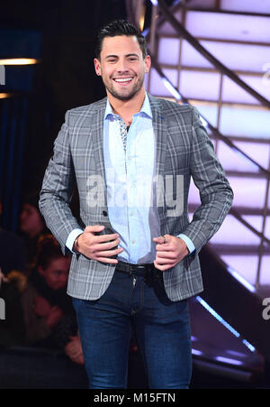 Au cours d'une Brady Andrew Celebrity Big Brother triple expulsion. Banque D'Images