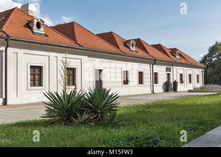 Parc du château médiéval sur la colline parlementaire à Bratislava, Slovaquie. Banque D'Images